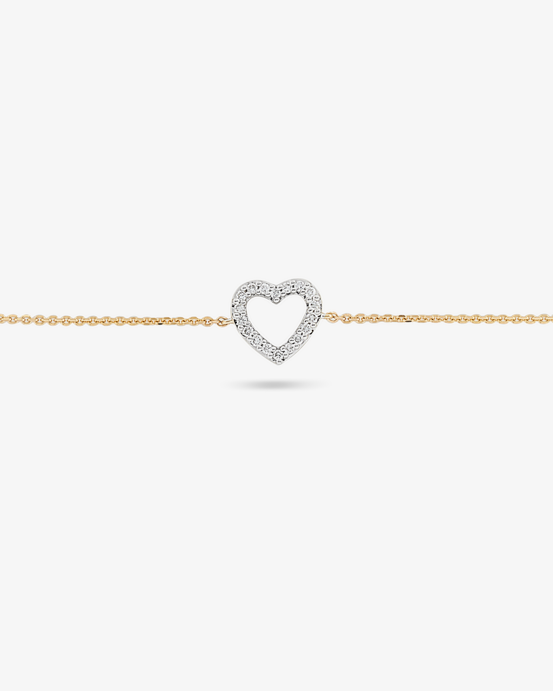 Lab Diamond Claw Set Heart Bracelet