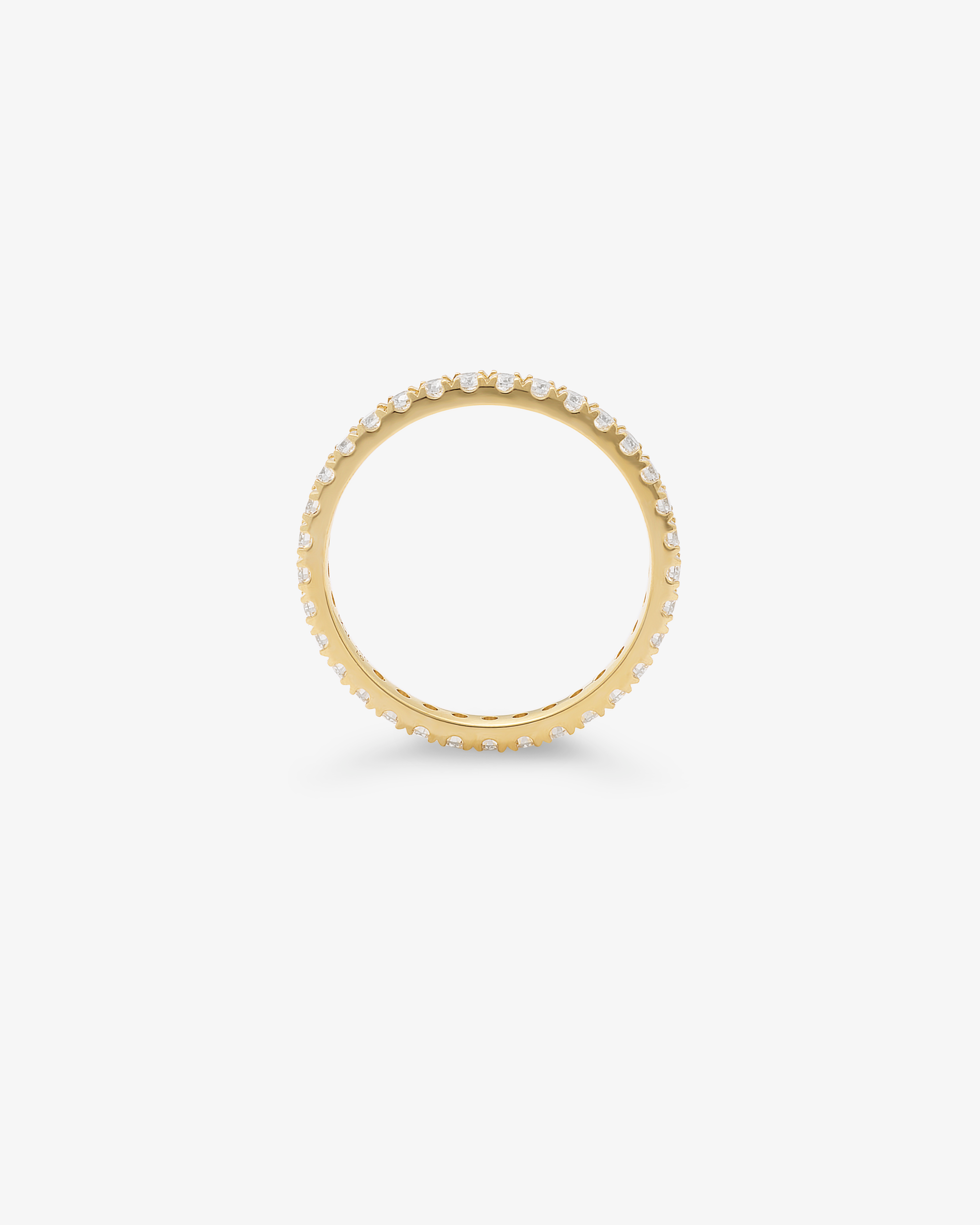 18K Yellow Gold 0.69ctdw Round Lab Diamond Claw Set Full Dress Ring