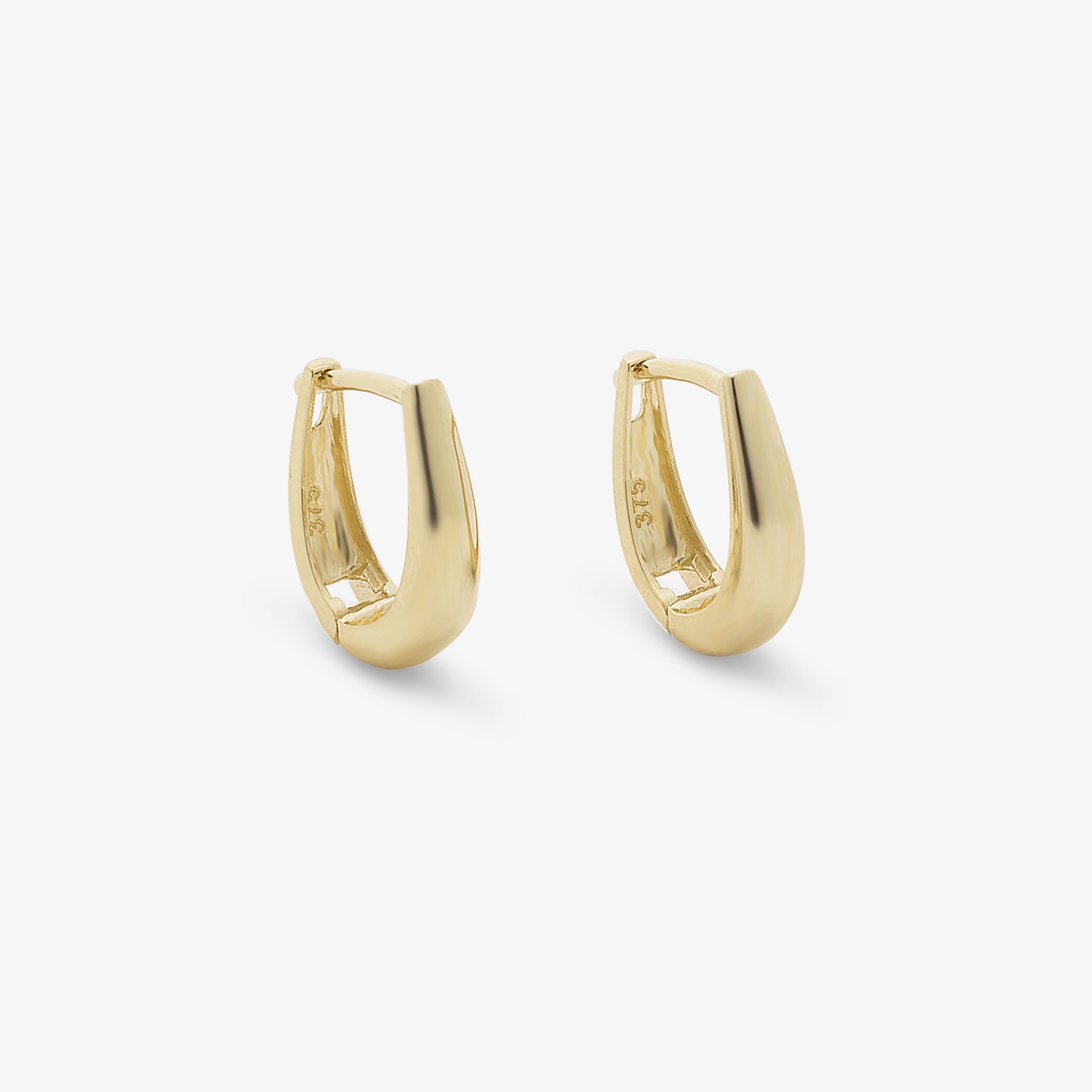 Tapered Oval Hoop Earrings