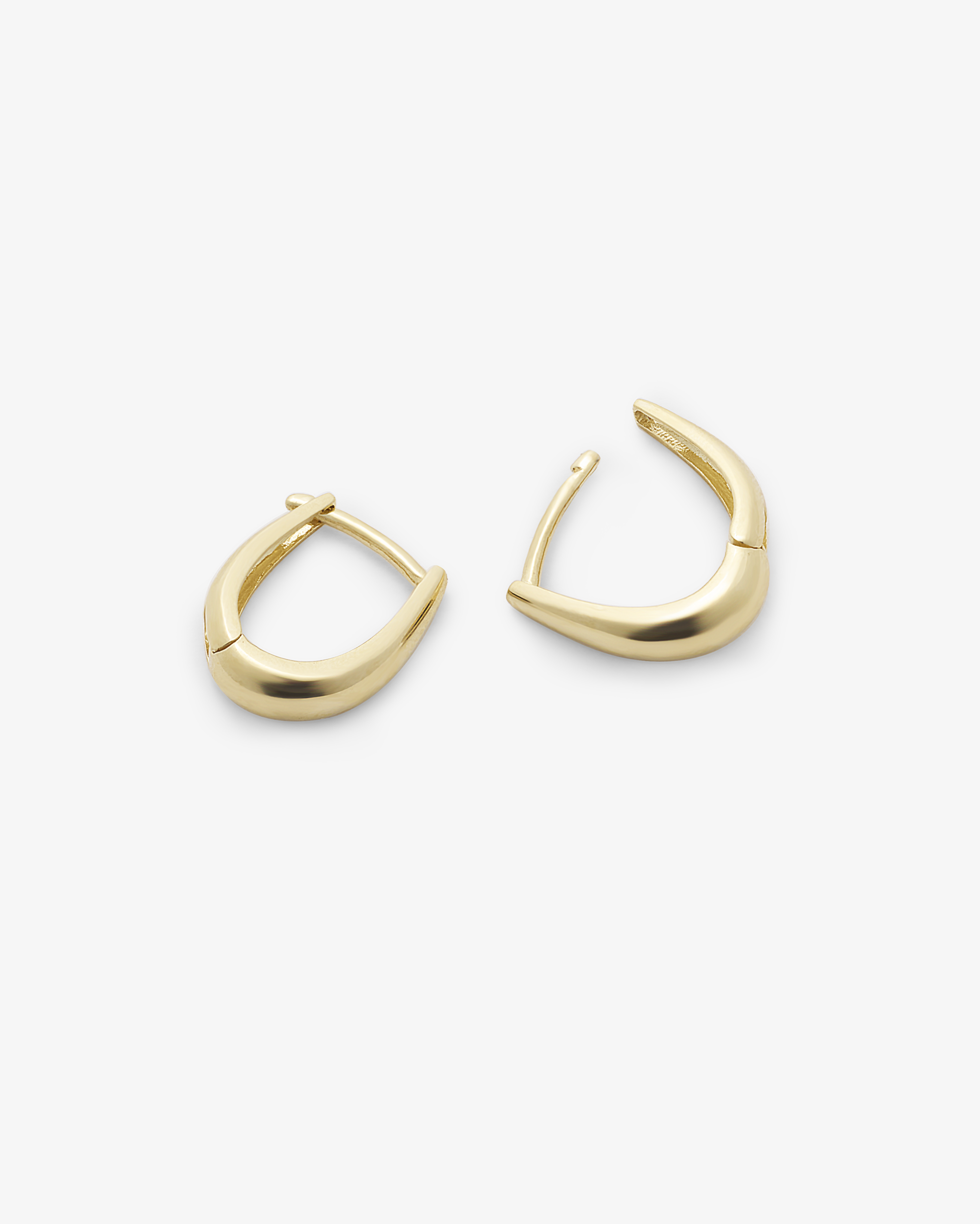 Tapered Oval Hoop Earrings