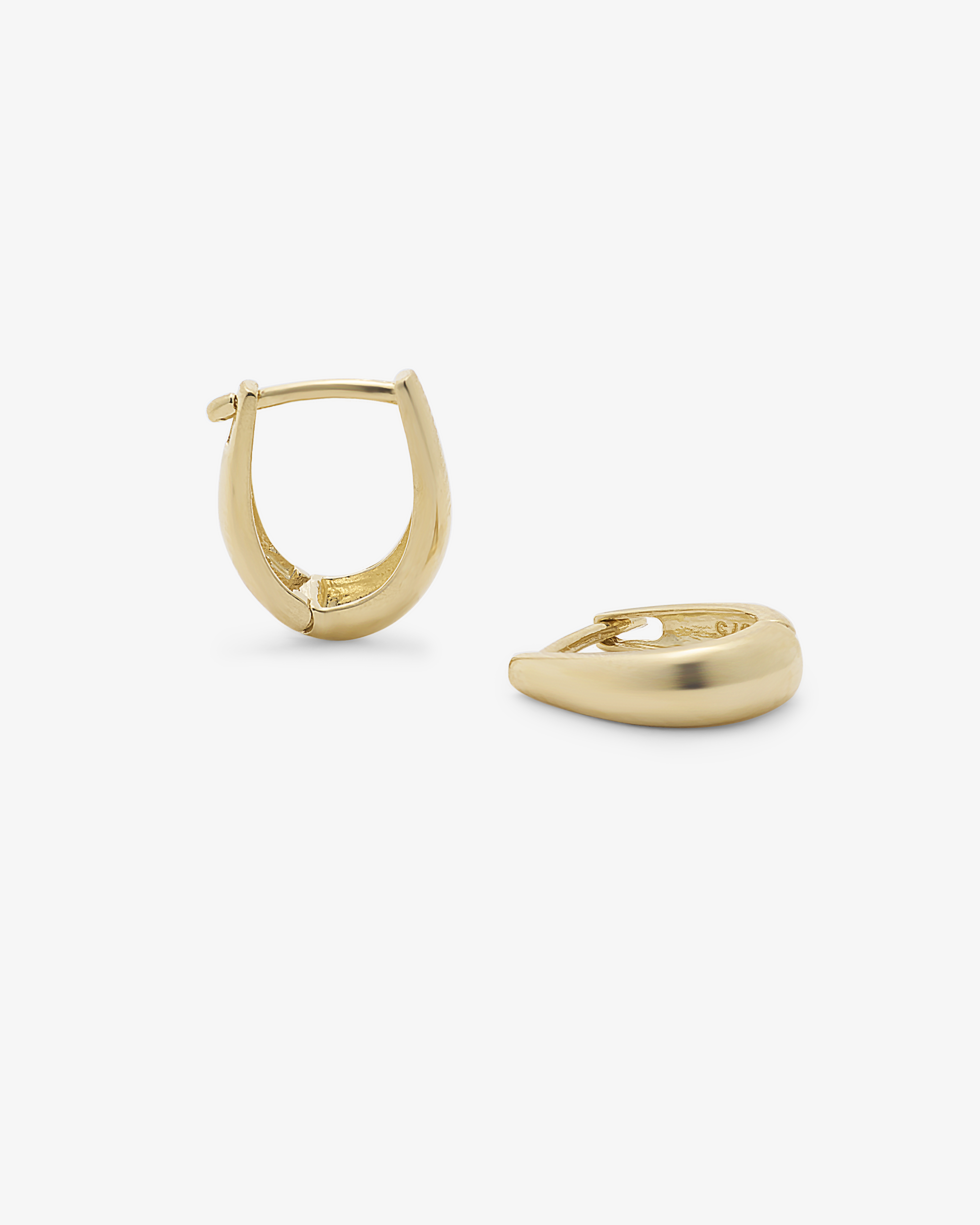 Tapered Oval Hoop Earrings