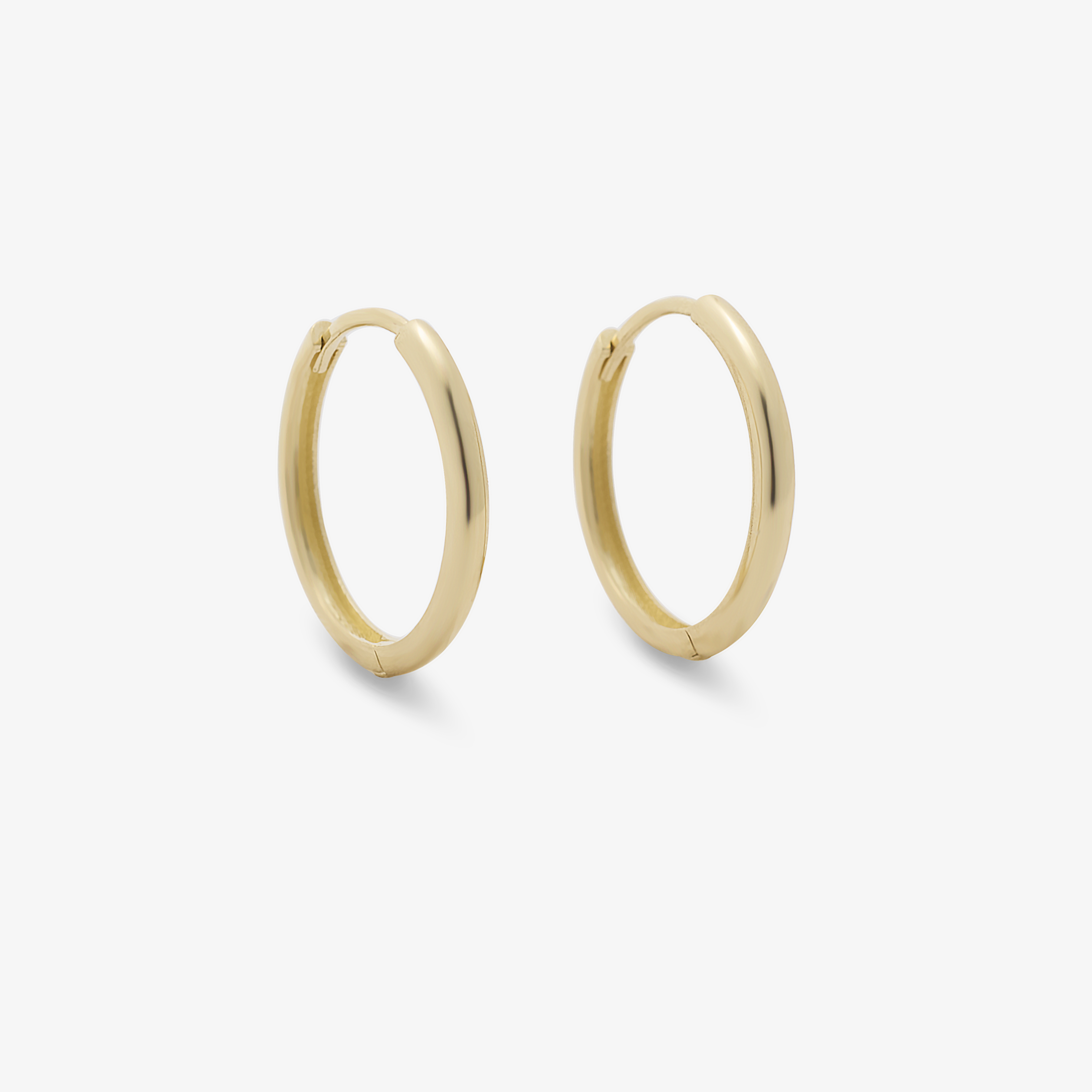 Slim Gold Huggie Earrings 19mm