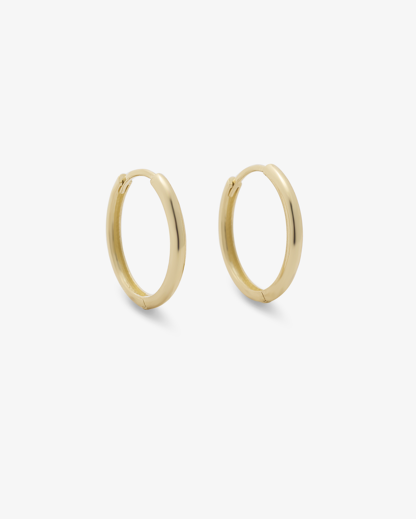 Slim Gold Huggie Earrings 19mm