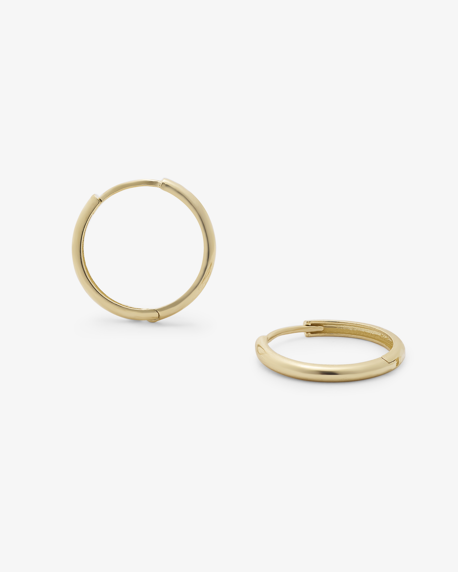 Slim Gold Huggie Earrings 19mm