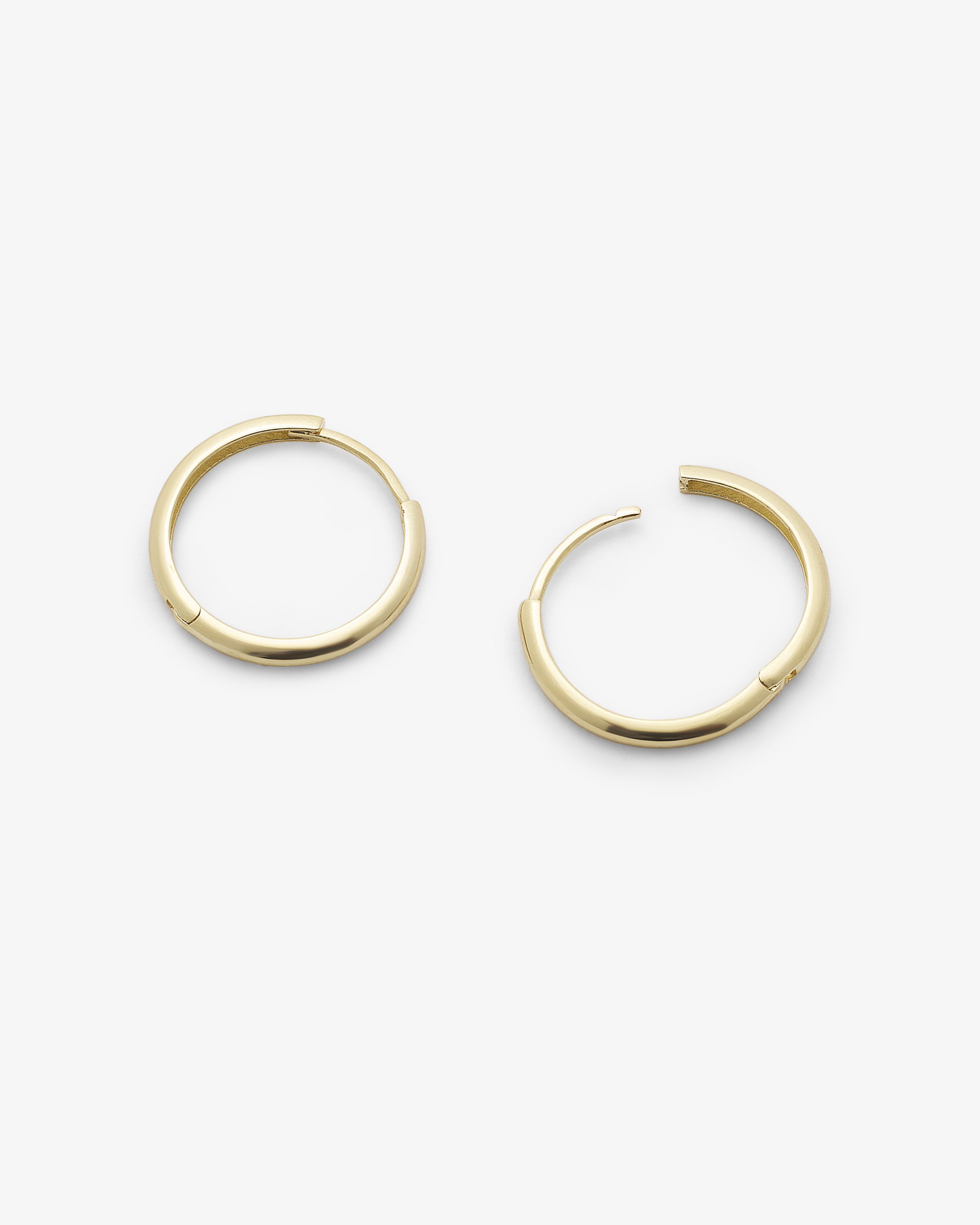 Slim Gold Huggie Earrings 19mm