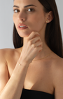 9K Yellow Gold Flower Detail Bracelet 19cm model shot