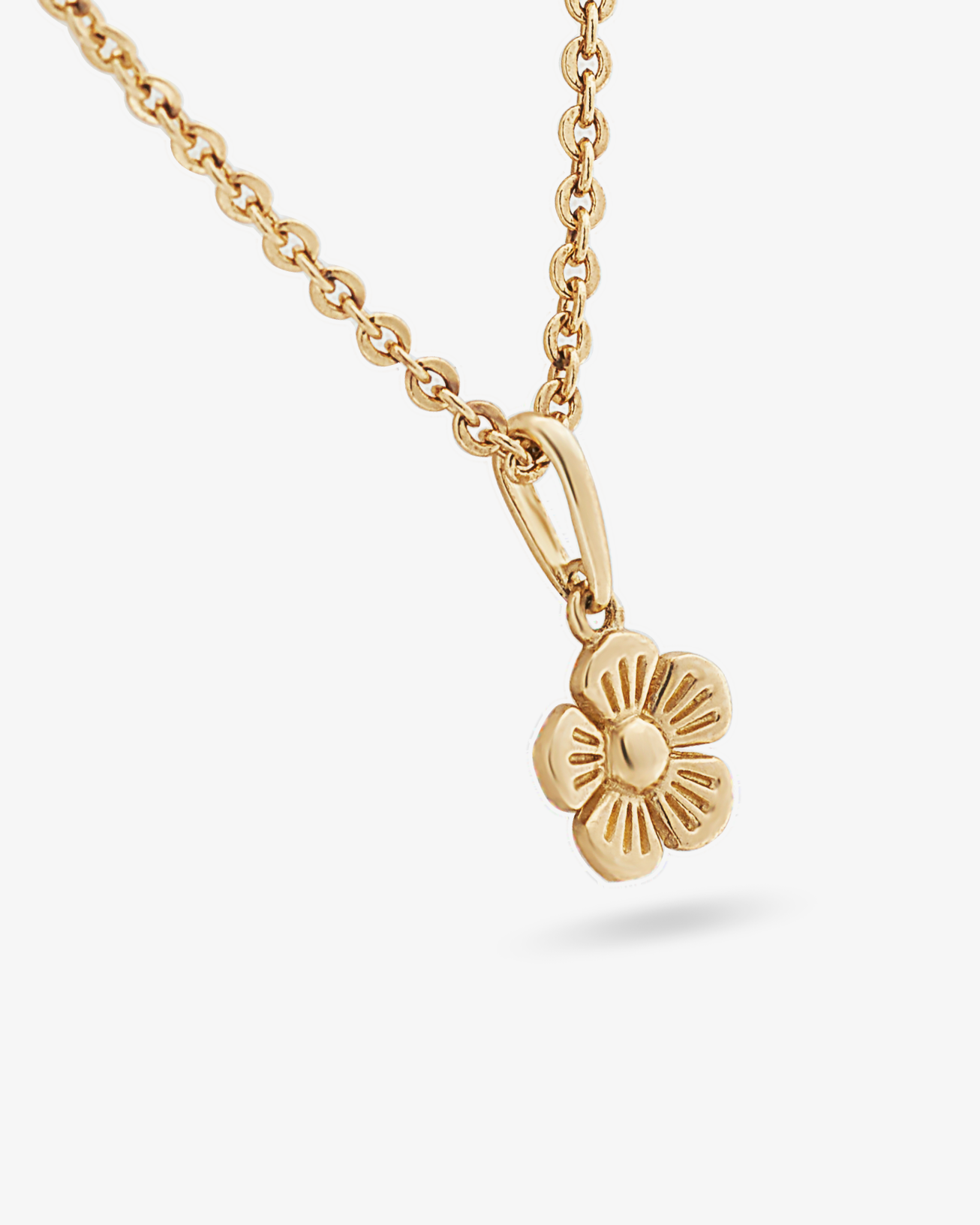 Gold Flower Pendant Necklace