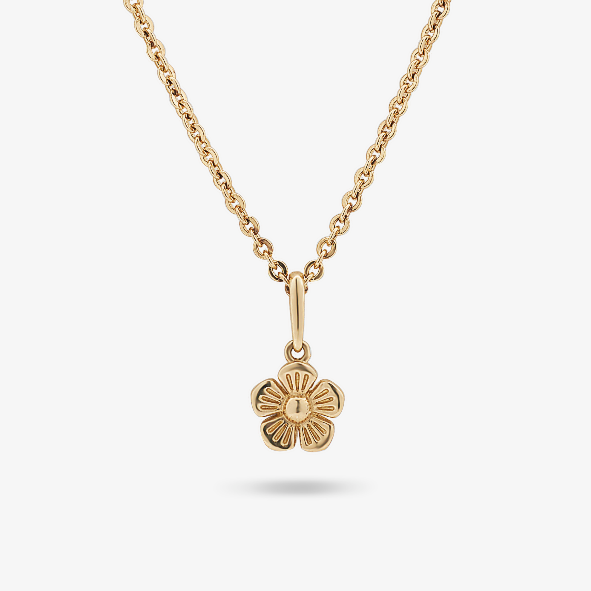 Gold Flower Pendant Necklace
