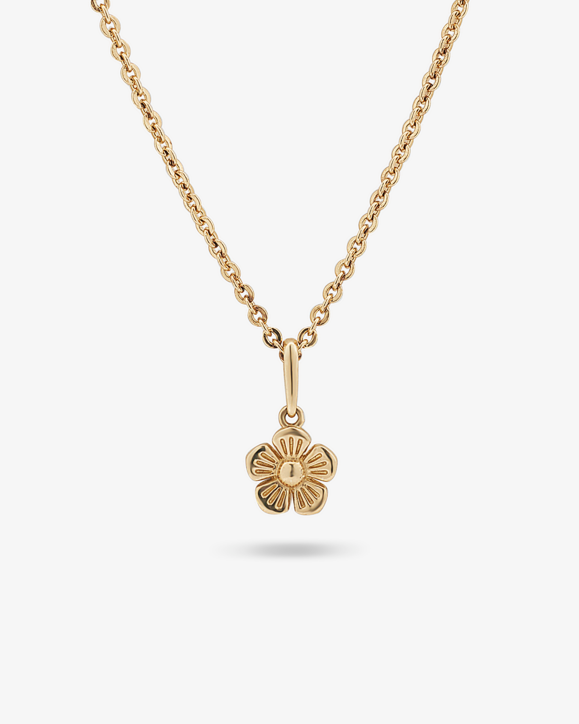 Gold Flower Pendant Necklace
