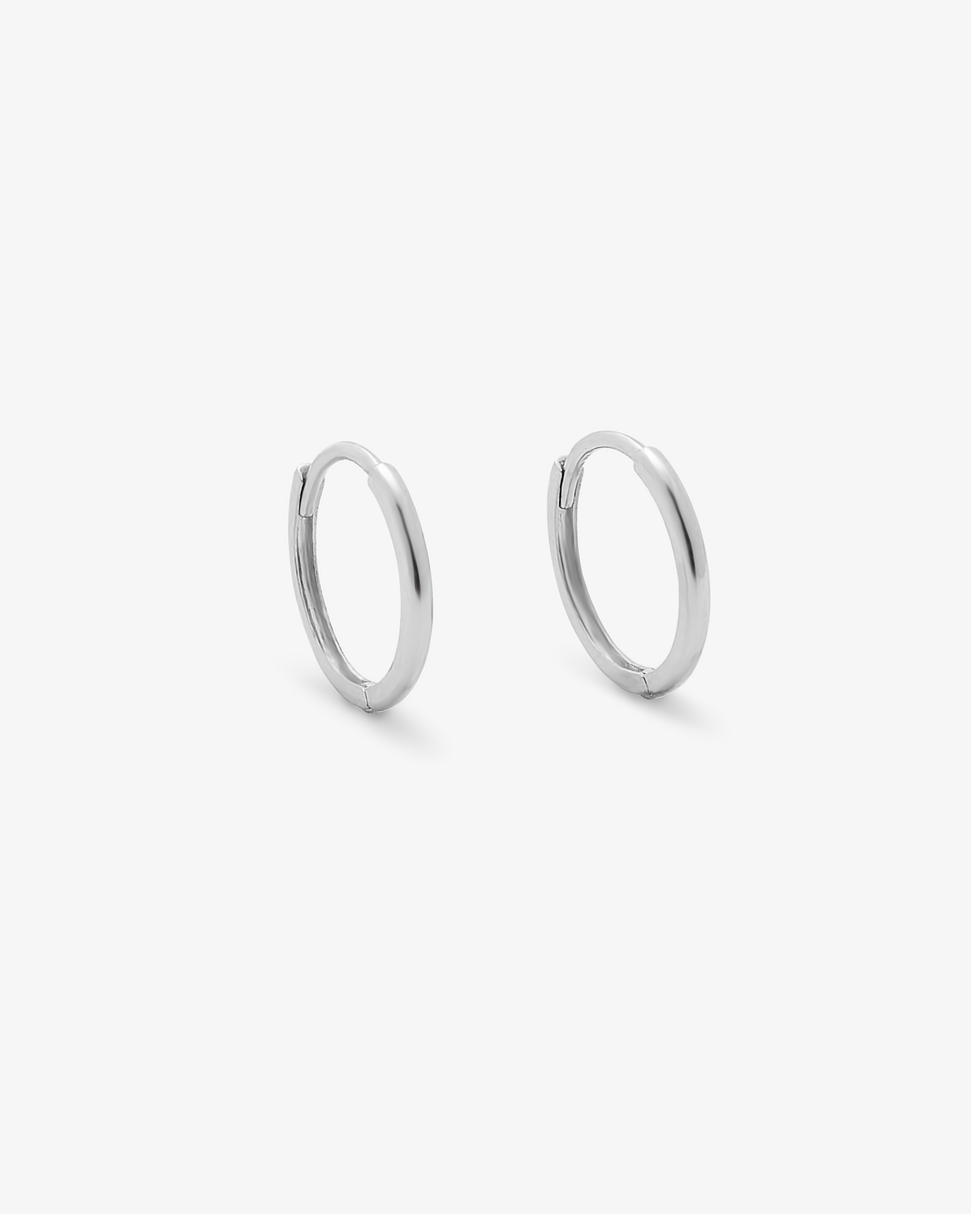White Gold Petite Huggie Earrings