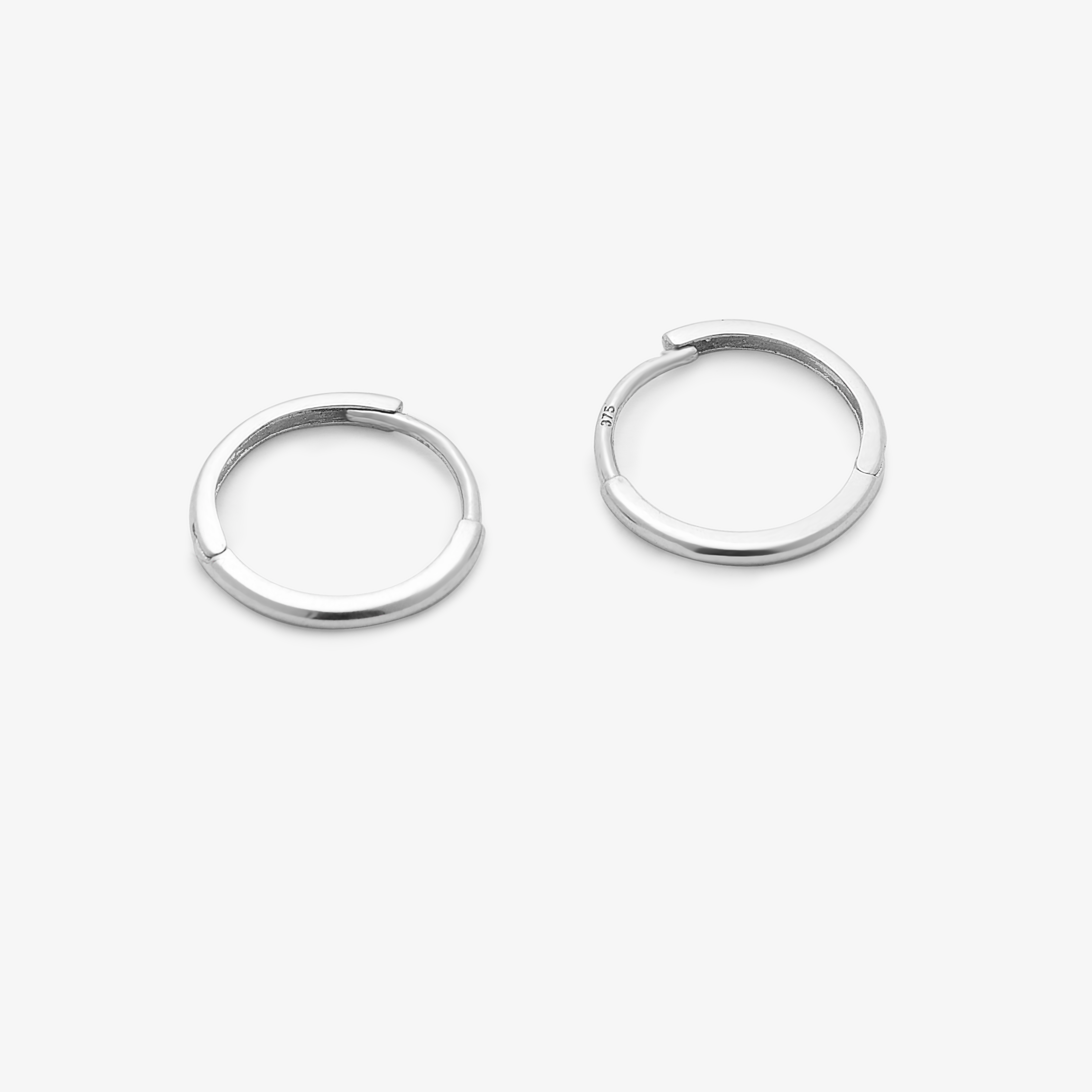 White Gold Petite Huggie Earrings