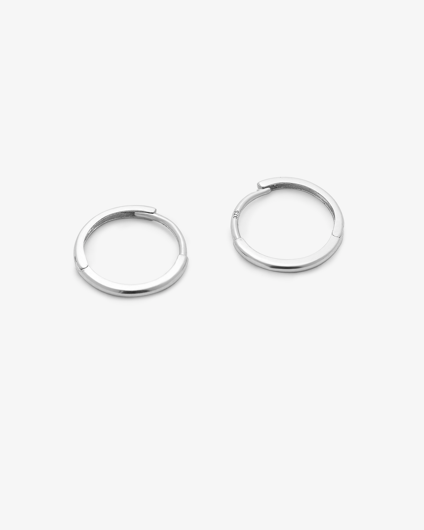 White Gold Petite Huggie Earrings