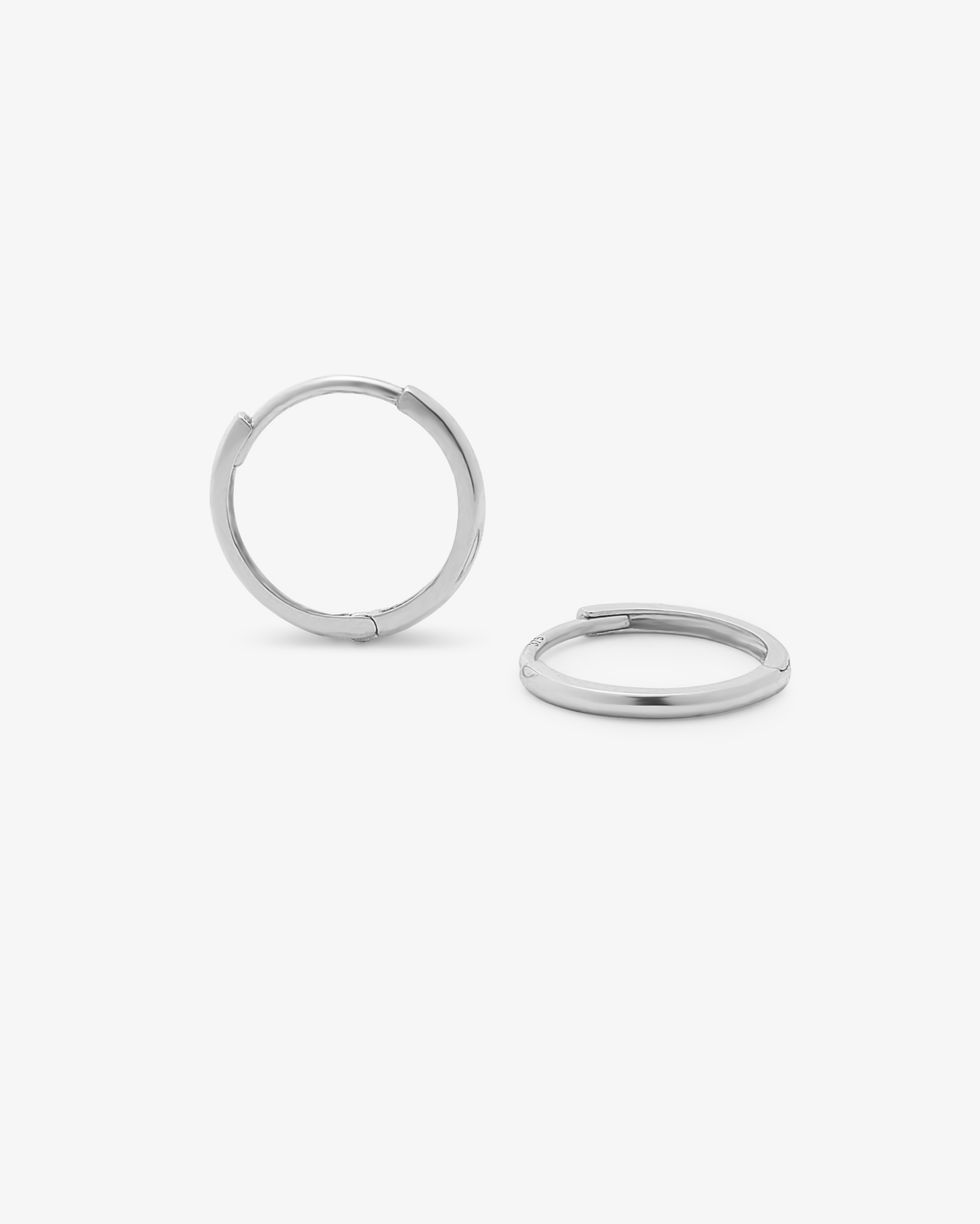 White Gold Petite Huggie Earrings