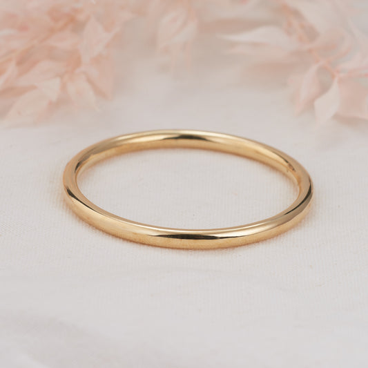 9K Yellow Gold 4mm Round Golf Childs Bangle