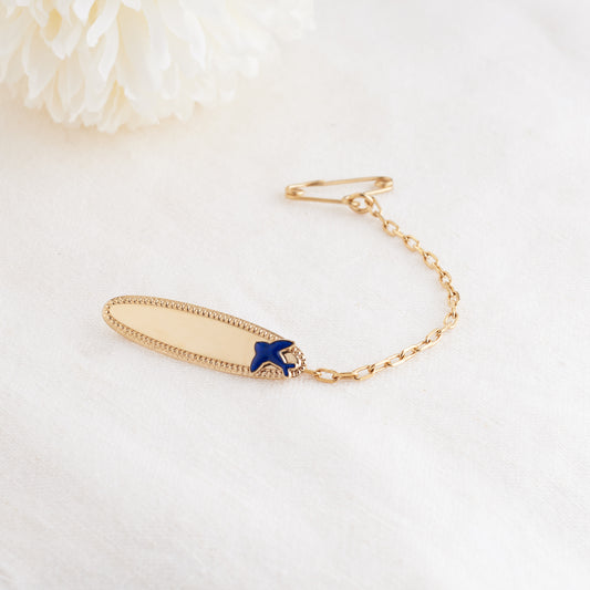 9K Yellow Gold Bluebird Baby Brooch