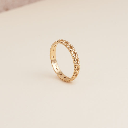9K Yellow Gold Endless Flower Band