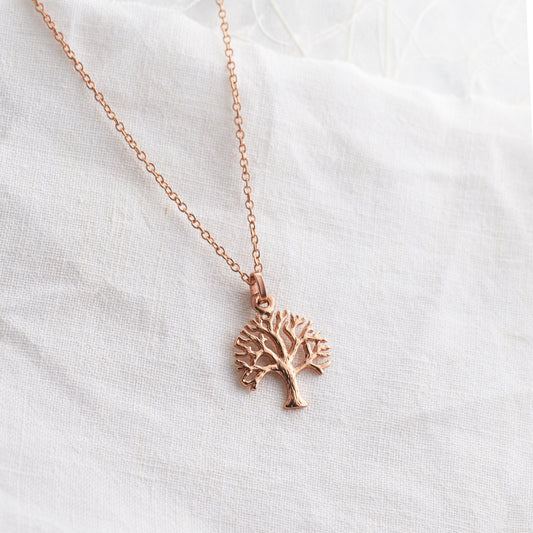 9K Rose Gold Tree of Life Pendant