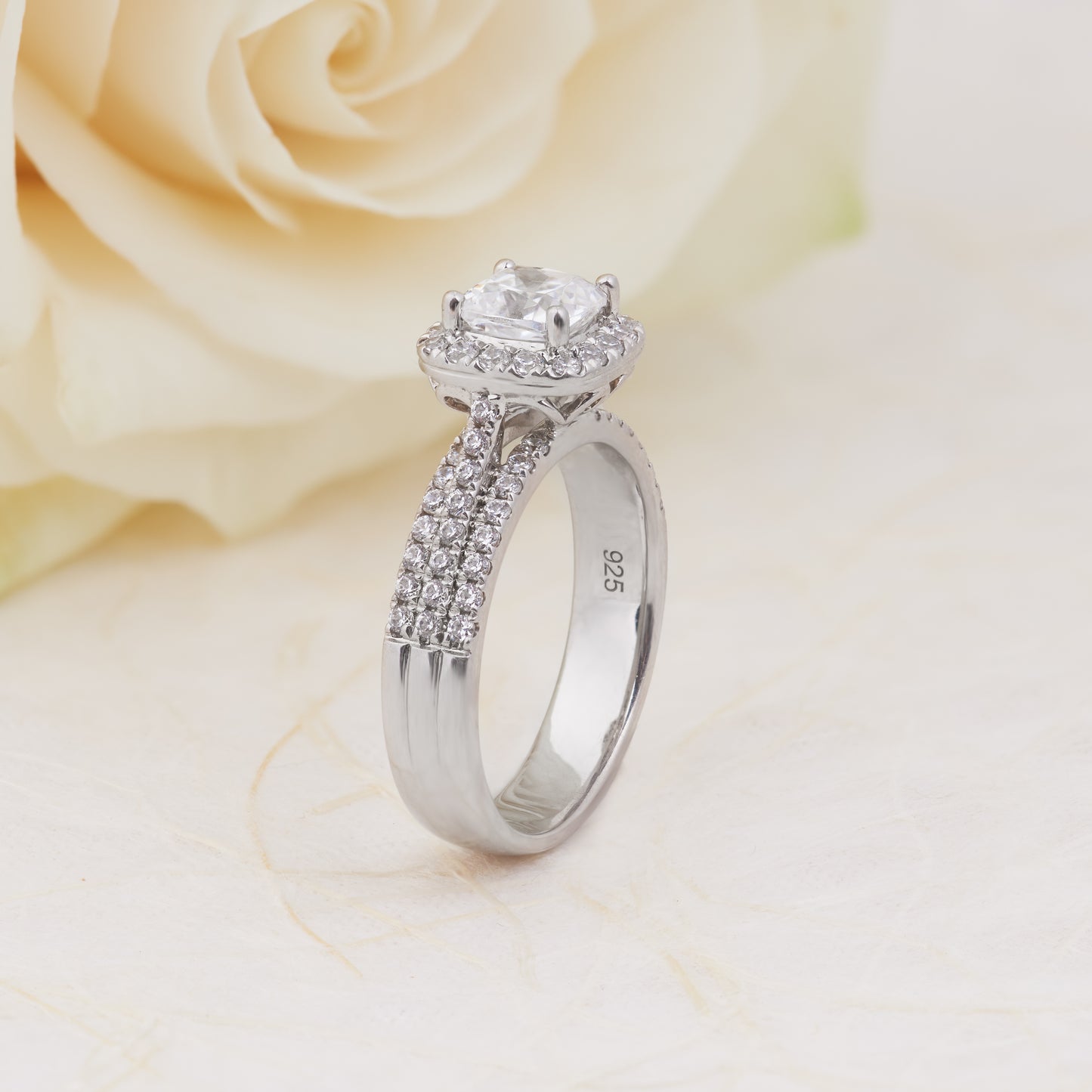 18K White Gold Cushion SC Lab Diamond Halo Engagement Ring 1.78tdw – Simon  Curwood Jewellers