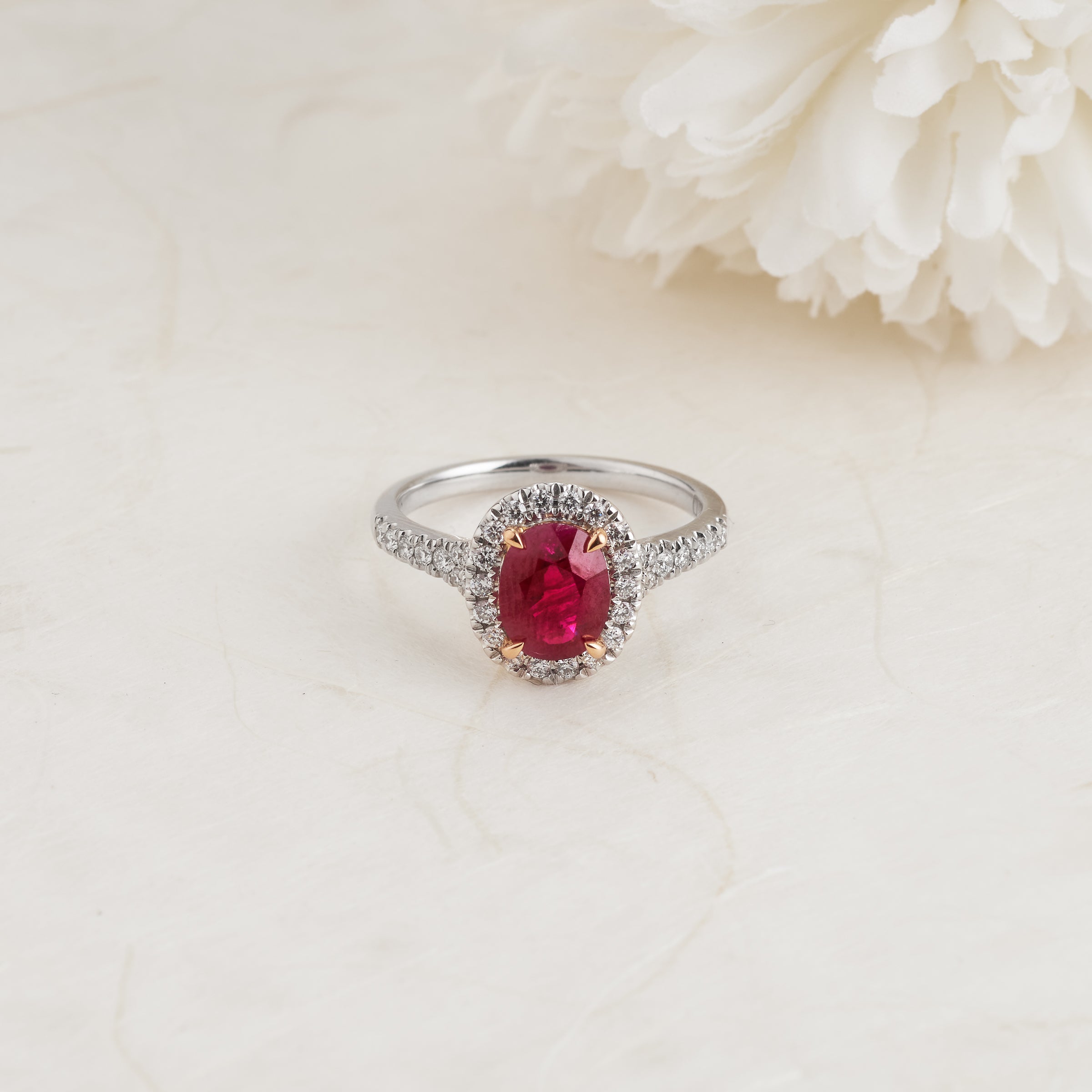 Customizable ANGARA GIA Certified Natural Ruby Ring in White Gold with  Diamonds For Sale at 1stDibs | angara ruby rings