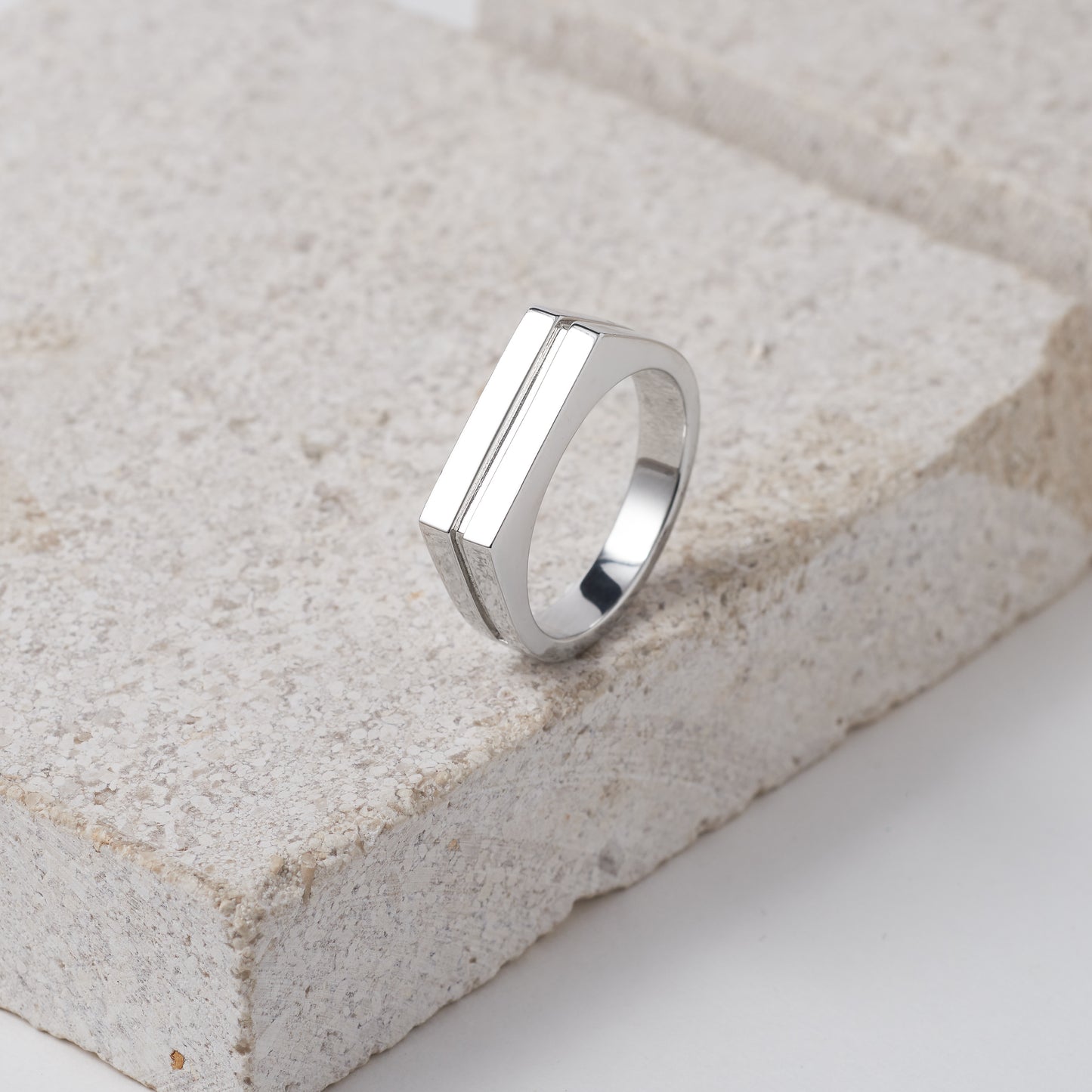 Sterling Silver Flat Top Ring