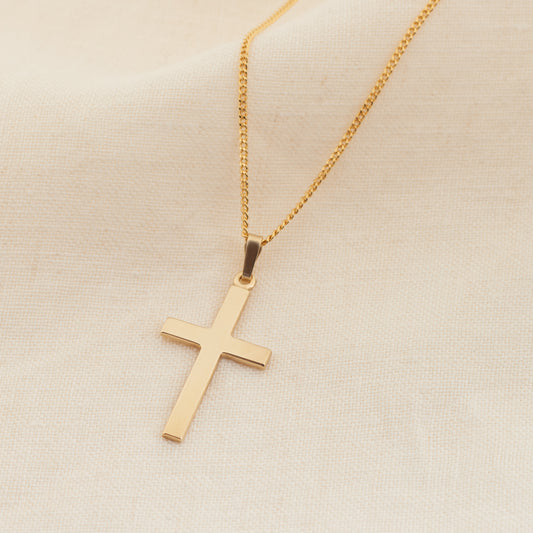 9K Yellow Gold Cross Pendant