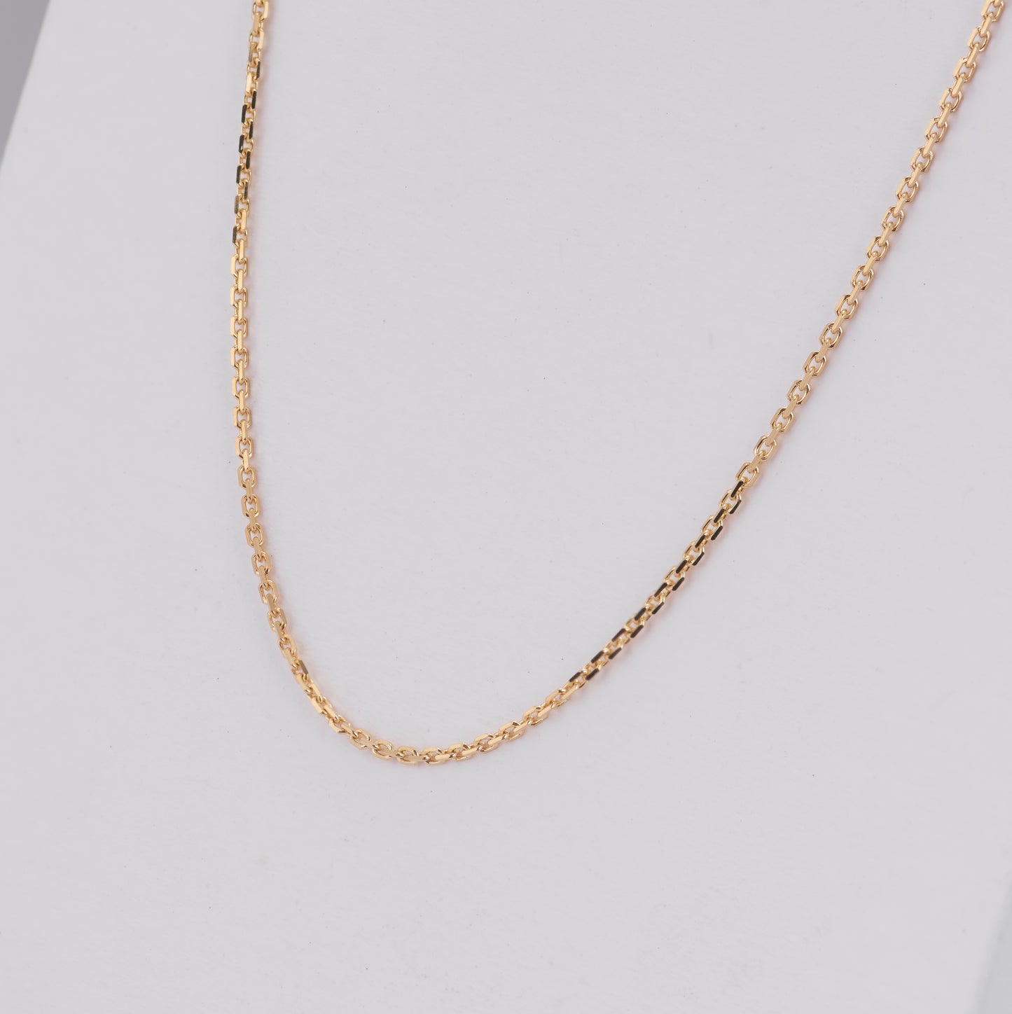 9K Yellow Gold Fine Italian Cable Link Adjustable Chain 45cm