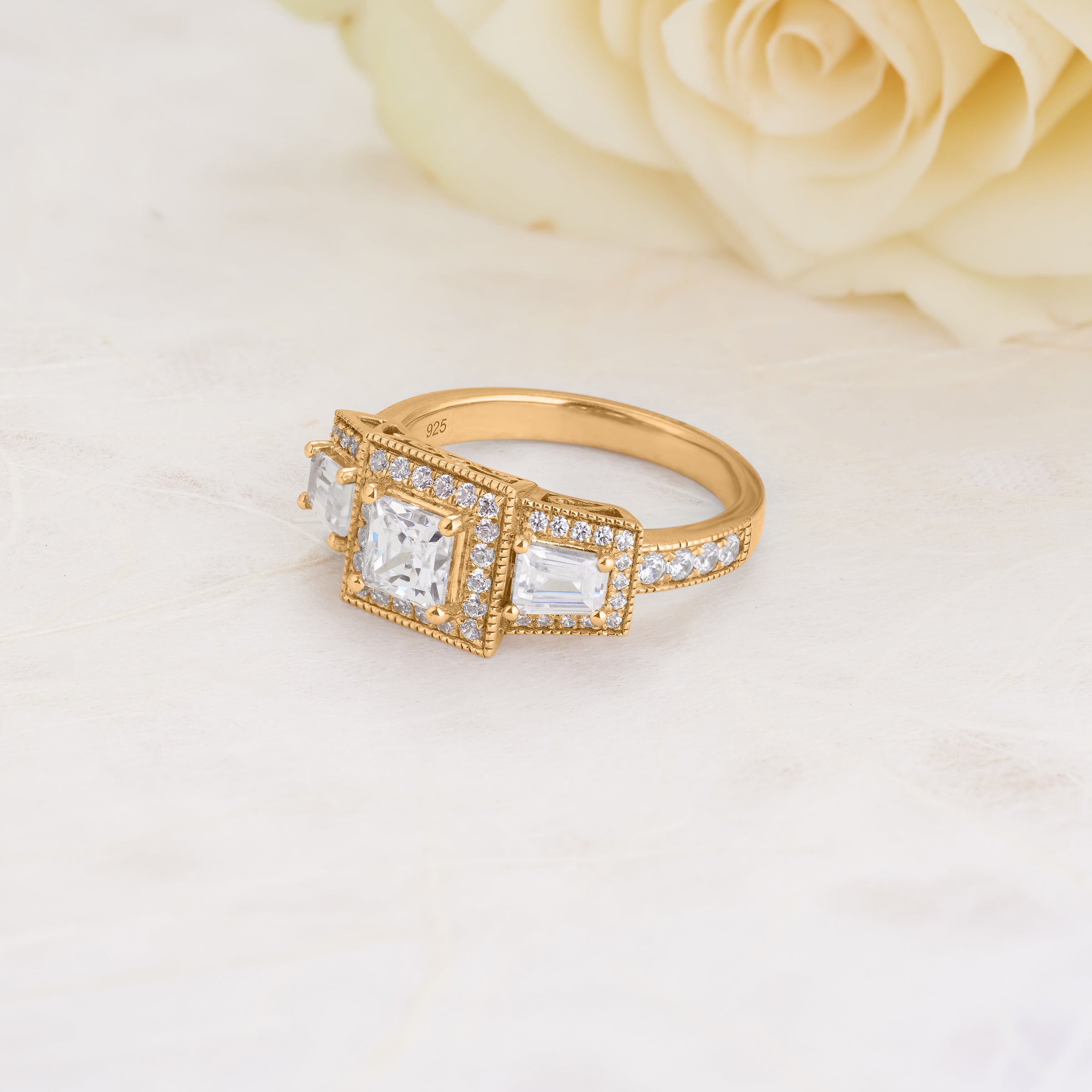 Oval & Princess Cut Diamond Wedding Band - Abhika Jewels